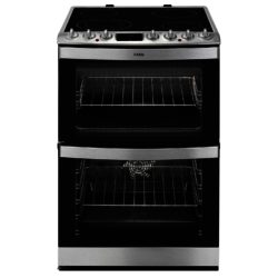 AEG 47102V-MN 60cm Double Oven Electric Cooker in Stainless Steel
